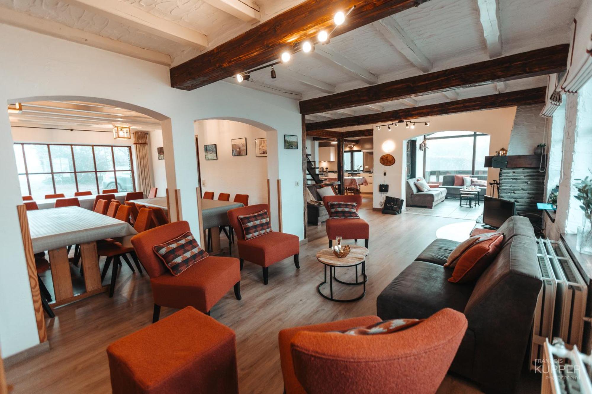 Le Grand Cerf 25 Pers, Malmedy- Chalet Rustique, Jardin المظهر الخارجي الصورة