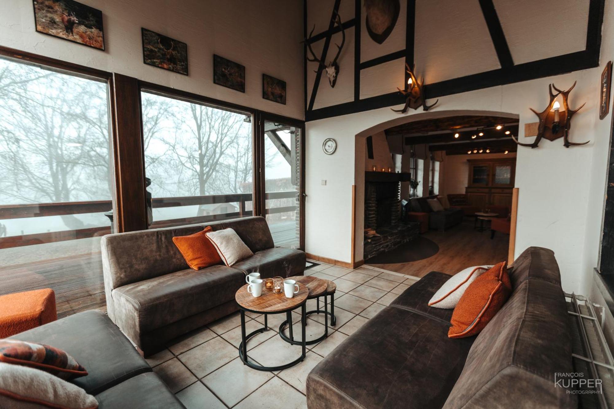 Le Grand Cerf 25 Pers, Malmedy- Chalet Rustique, Jardin المظهر الخارجي الصورة